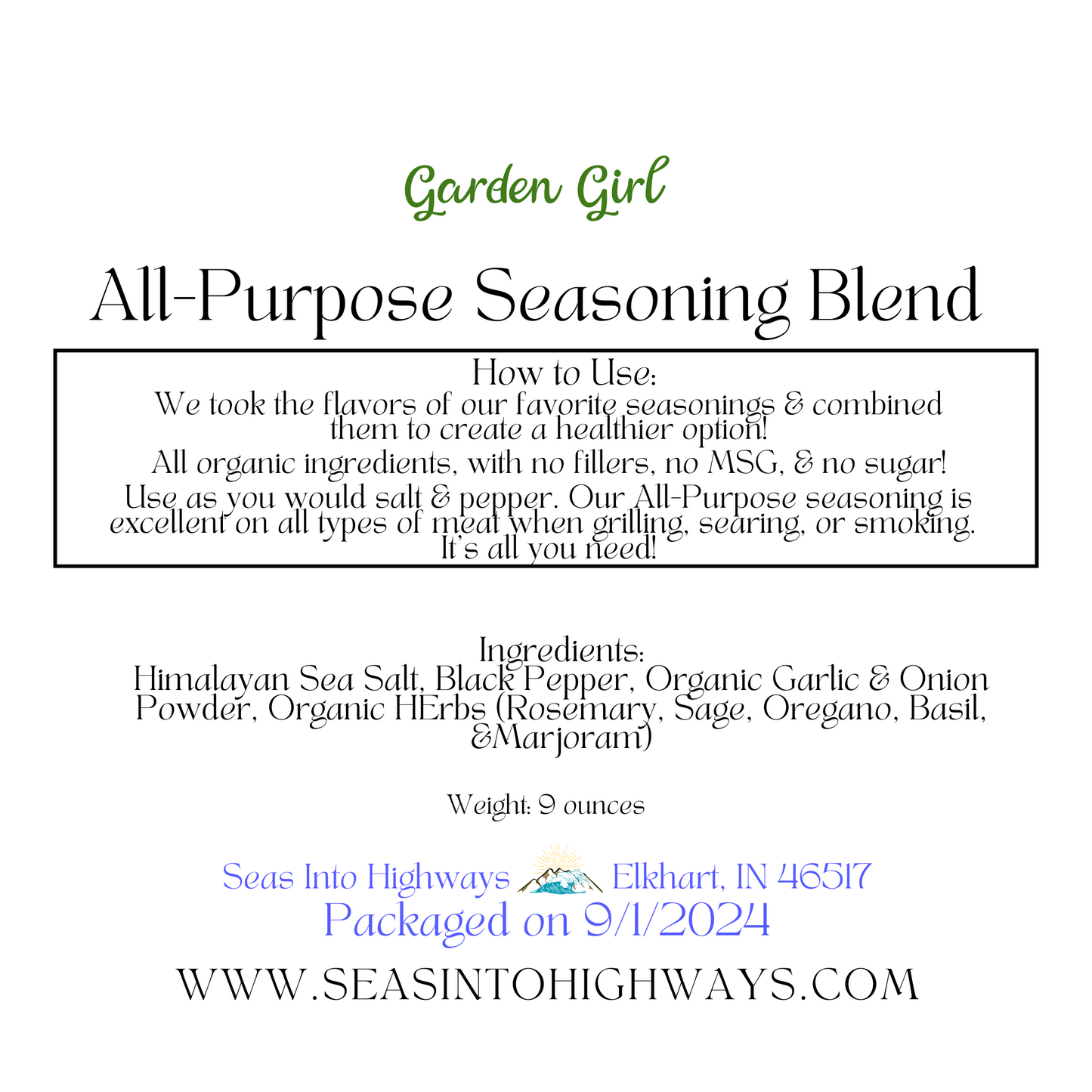 All-Purpose Seasoning Blend – Elevate Every Dish | Versatile, Flavorful & All-Natural